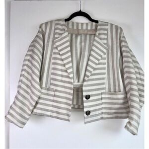 Striped Gray Women's Jacket & skirt